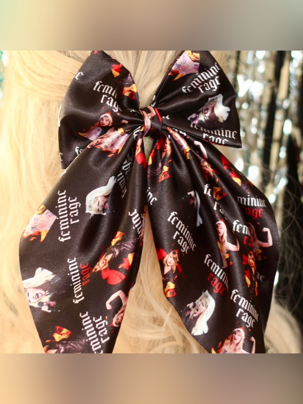 Taylor Swift Feminine Rage Oversized Hair Bow Statement Swiftie accessory Unique
